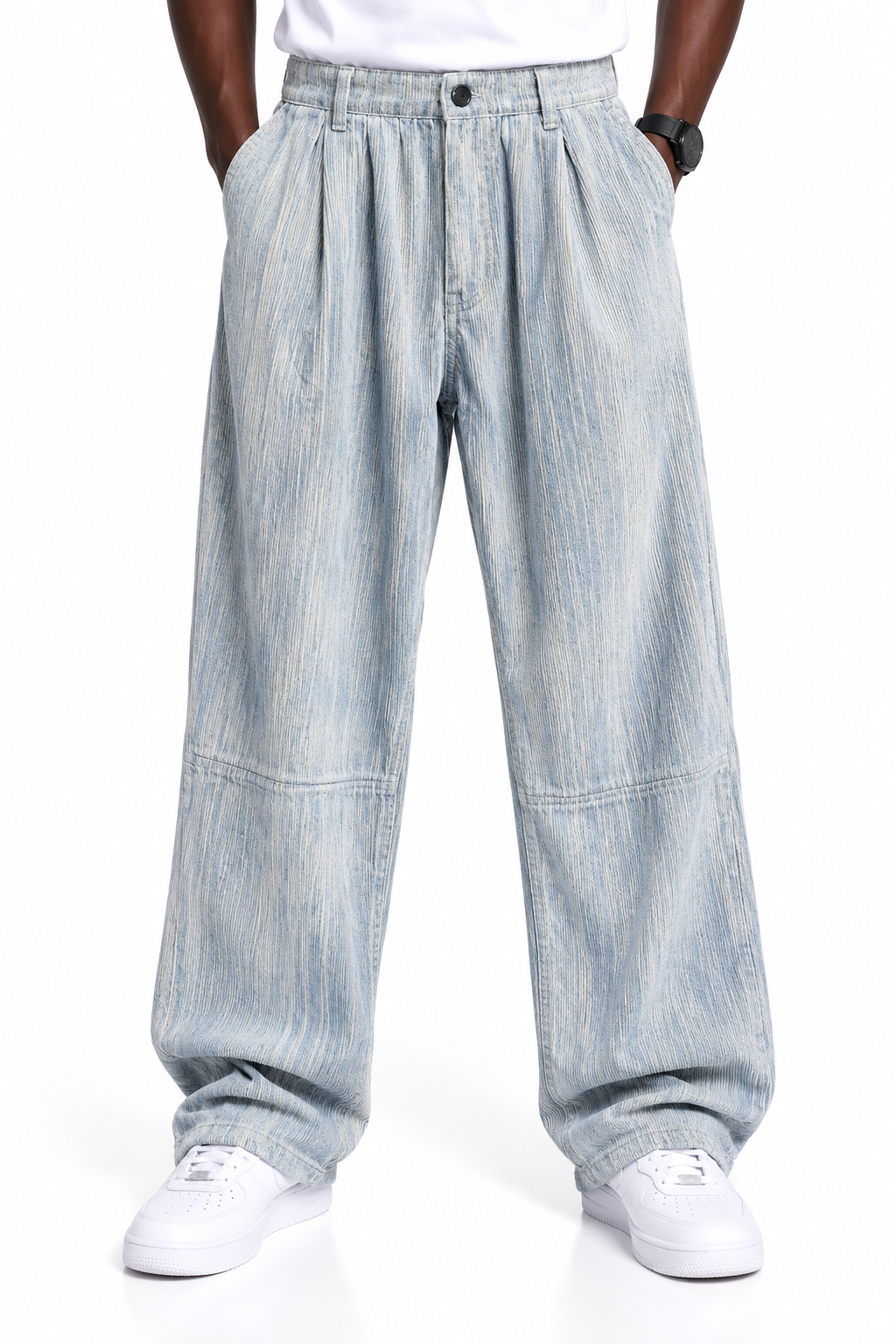 Giesto corduroy pants in washed blue