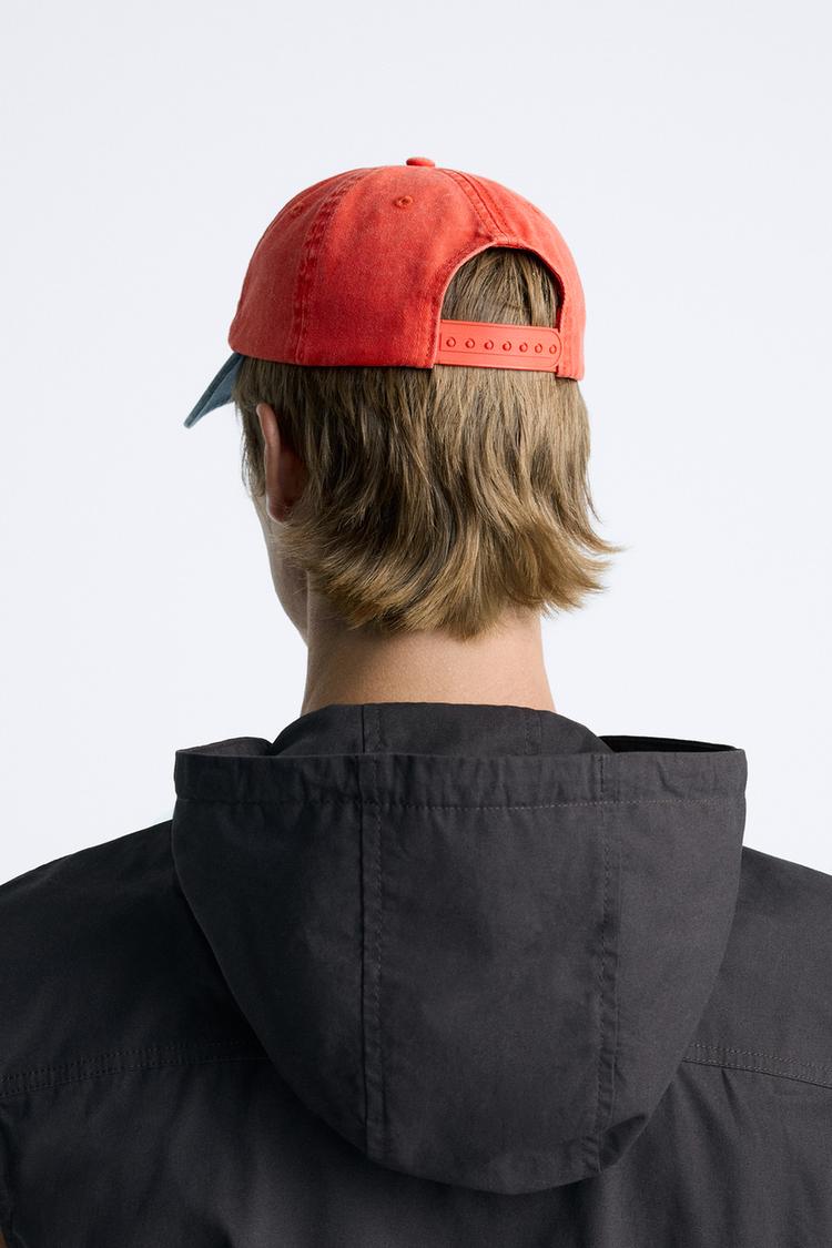 ZARA CAP WITH CONTRAST EMBROIDERY