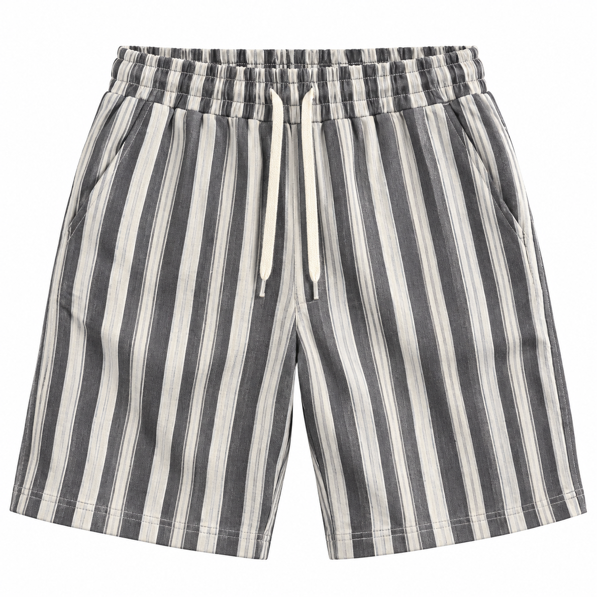 Marrakech vertical stripped drawstring shorts