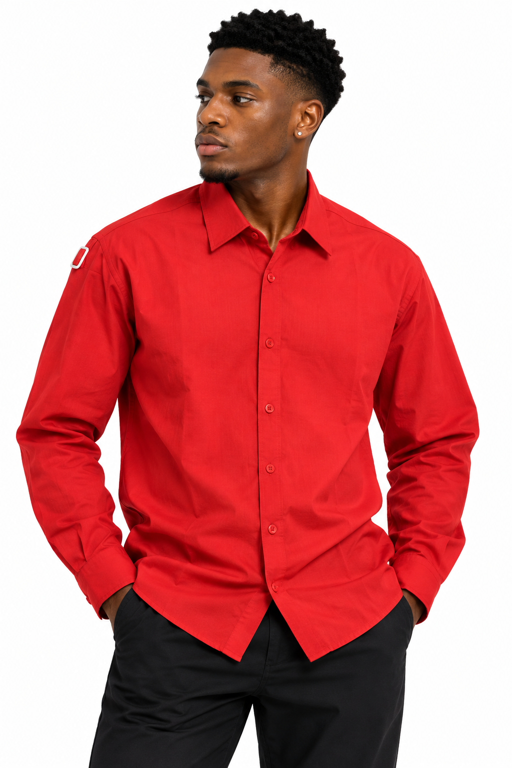 Retro cl red longsleeve button up shirt