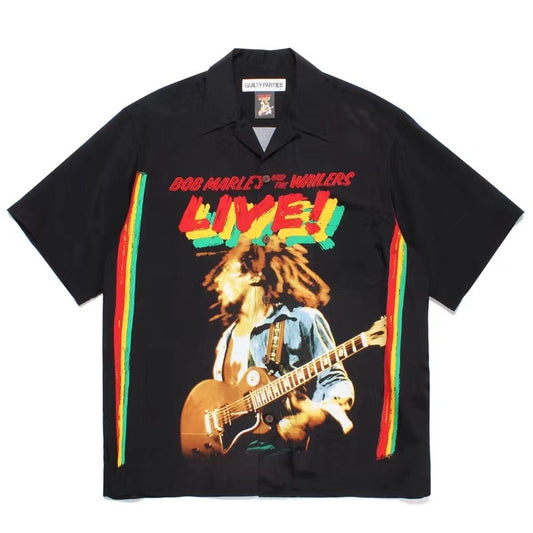 Guilty parties bob marley shirt in black