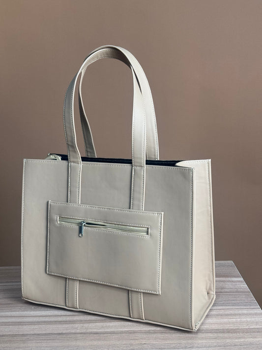 ZEDEK JUMBO TOTE BAG in biege