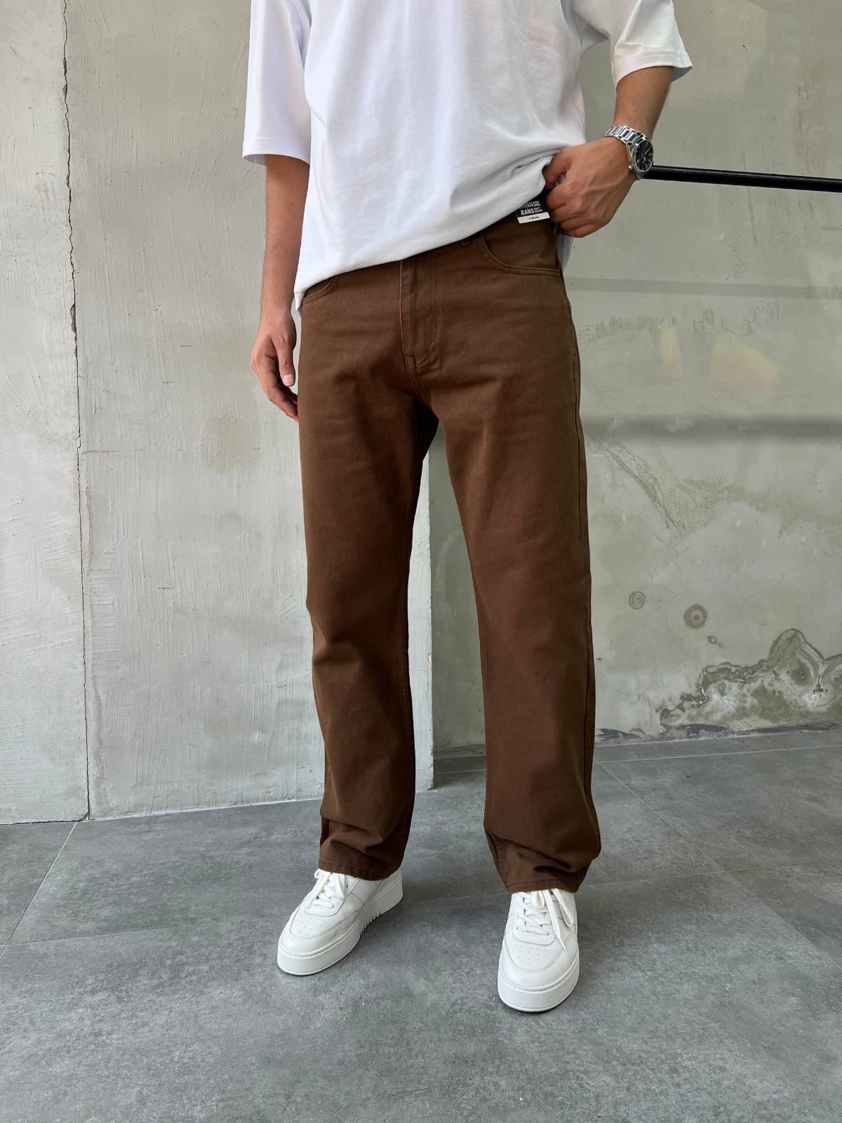 DIFRANSEL DENIM JEANS IN BROWN