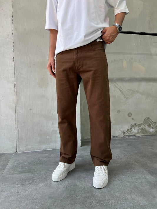 DIFRANSEL DENIM JEANS IN BROWN