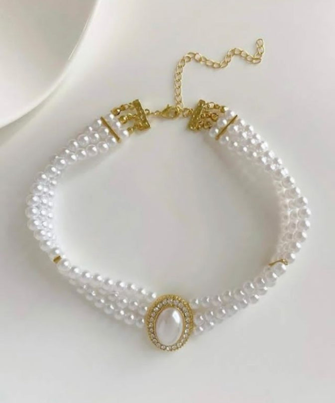 Faux Pearl Choker