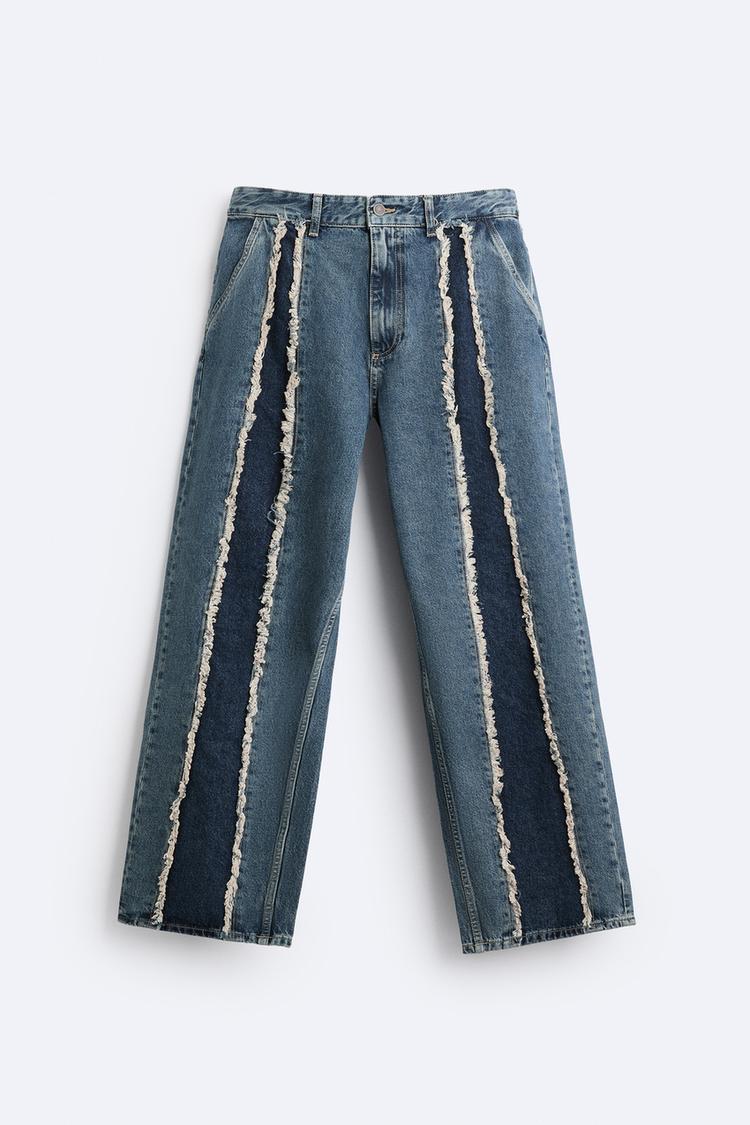 ZARA FRAYED BAGGY JEANS