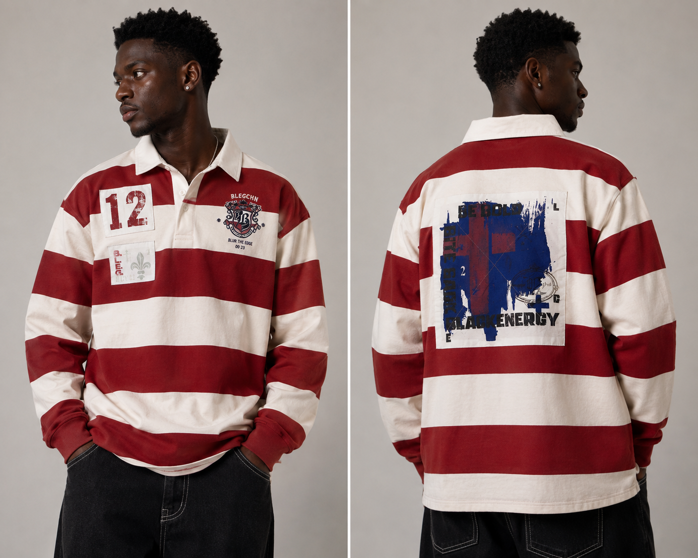 Blur the edge polo in red