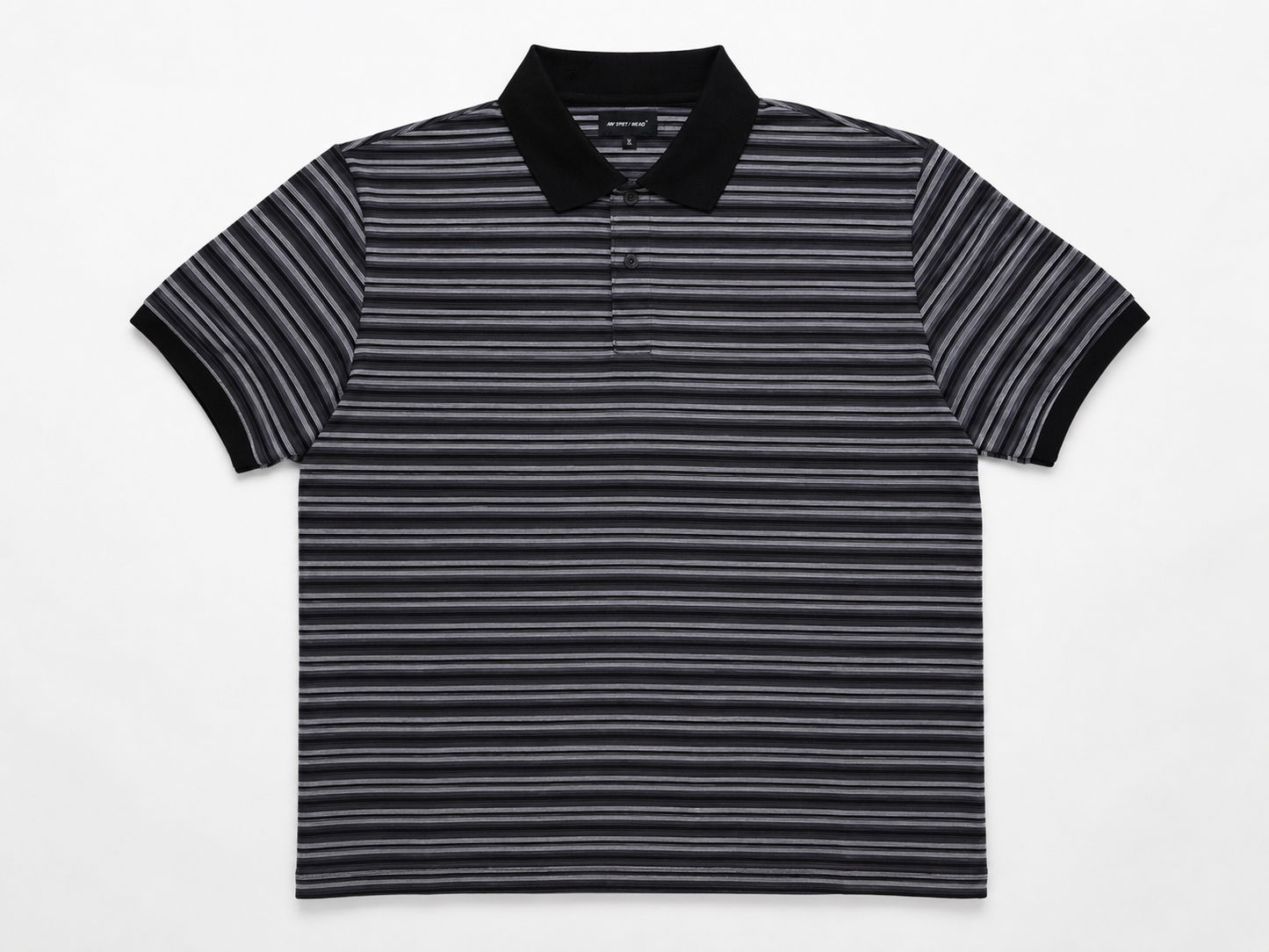 A wspikyhead stripped tee in black