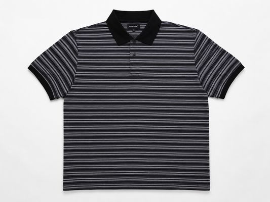 A wspikyhead stripped tee in black