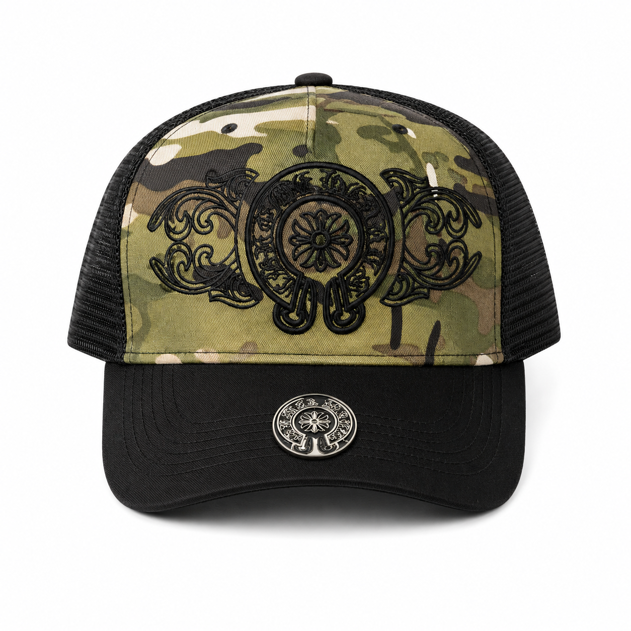 Chrome of Heart Camo Hat