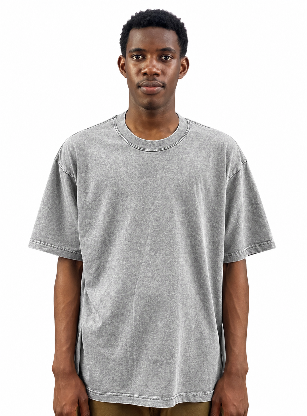 ZEDEK Acid Wash tee in Grey