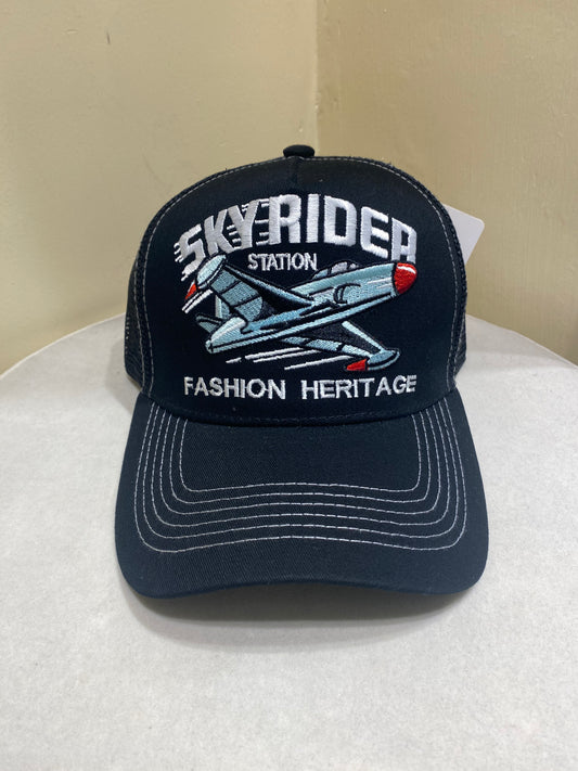 Skyrider Trucker hat in Black