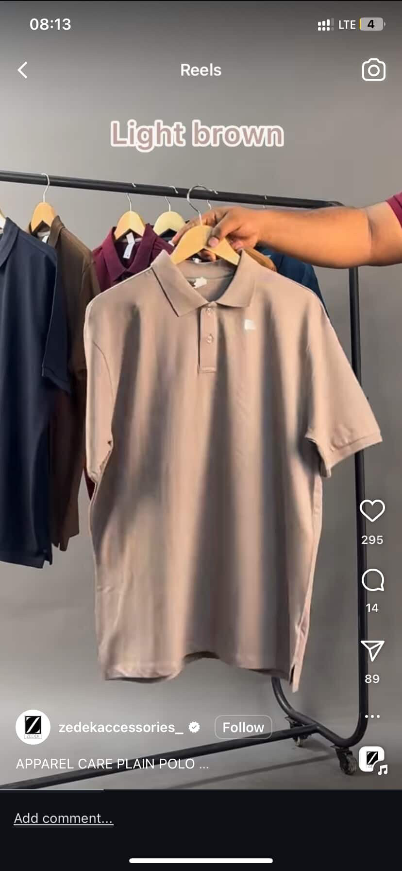 PLAIN POLO LIGHT BROWN