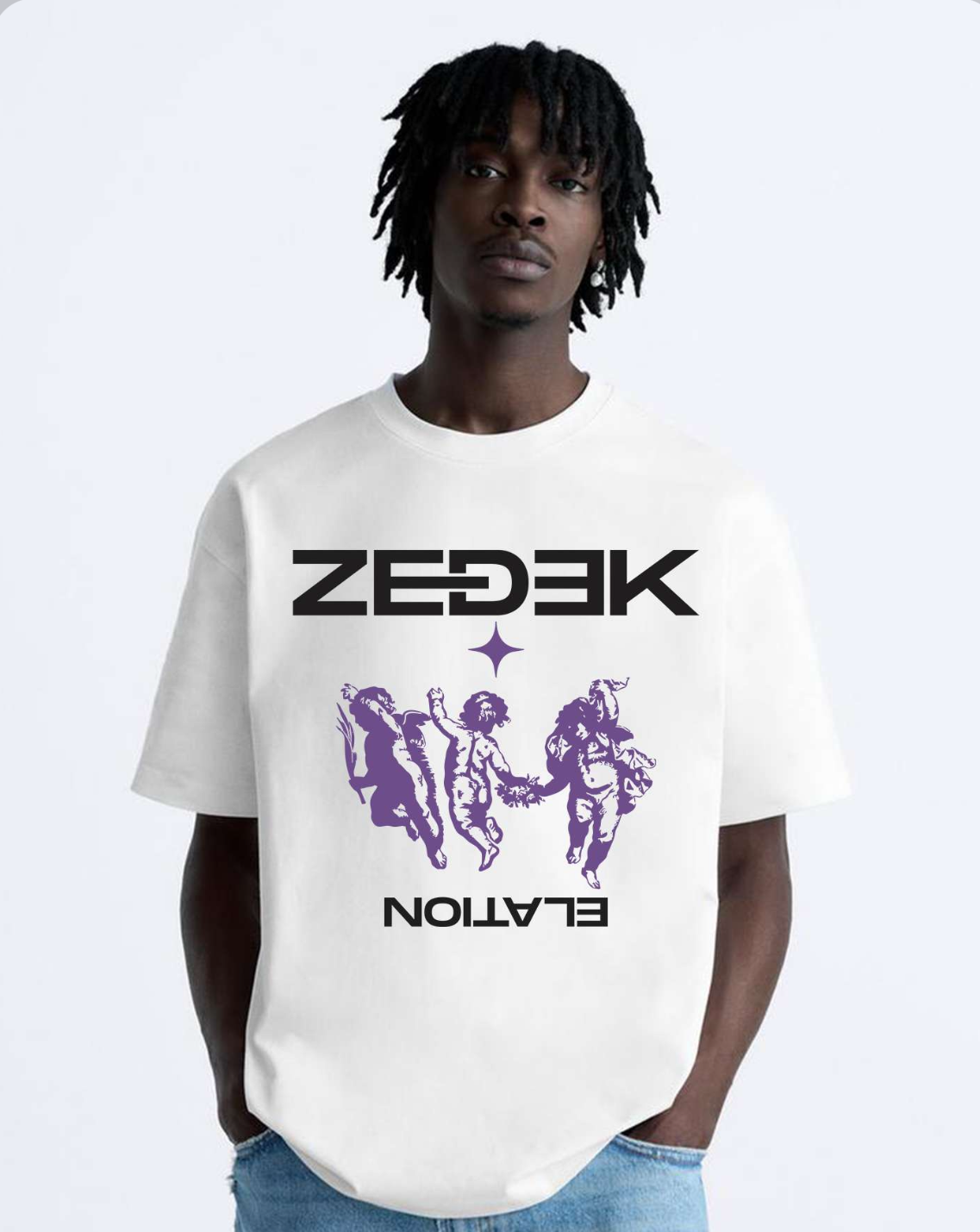 Zedek studio elation tee in white