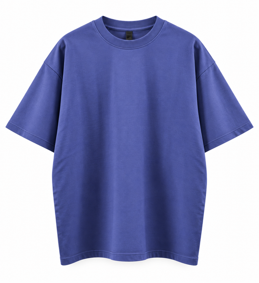 280GSM APPAREL CARE OVERSIZED PLAIN TEE IN NAVY BLUE