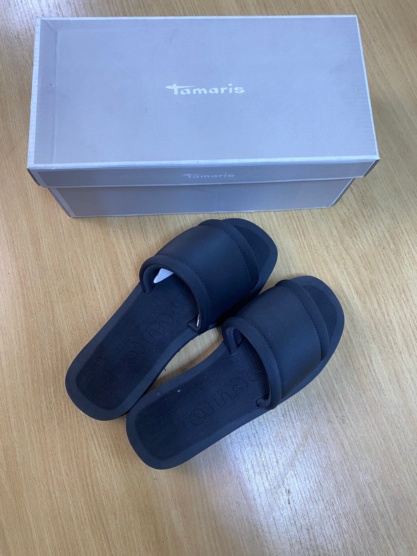 Tamari platform slides in Black (ladies)