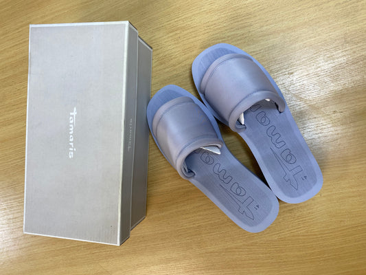 Tamari platform slides in Grey (ladies )