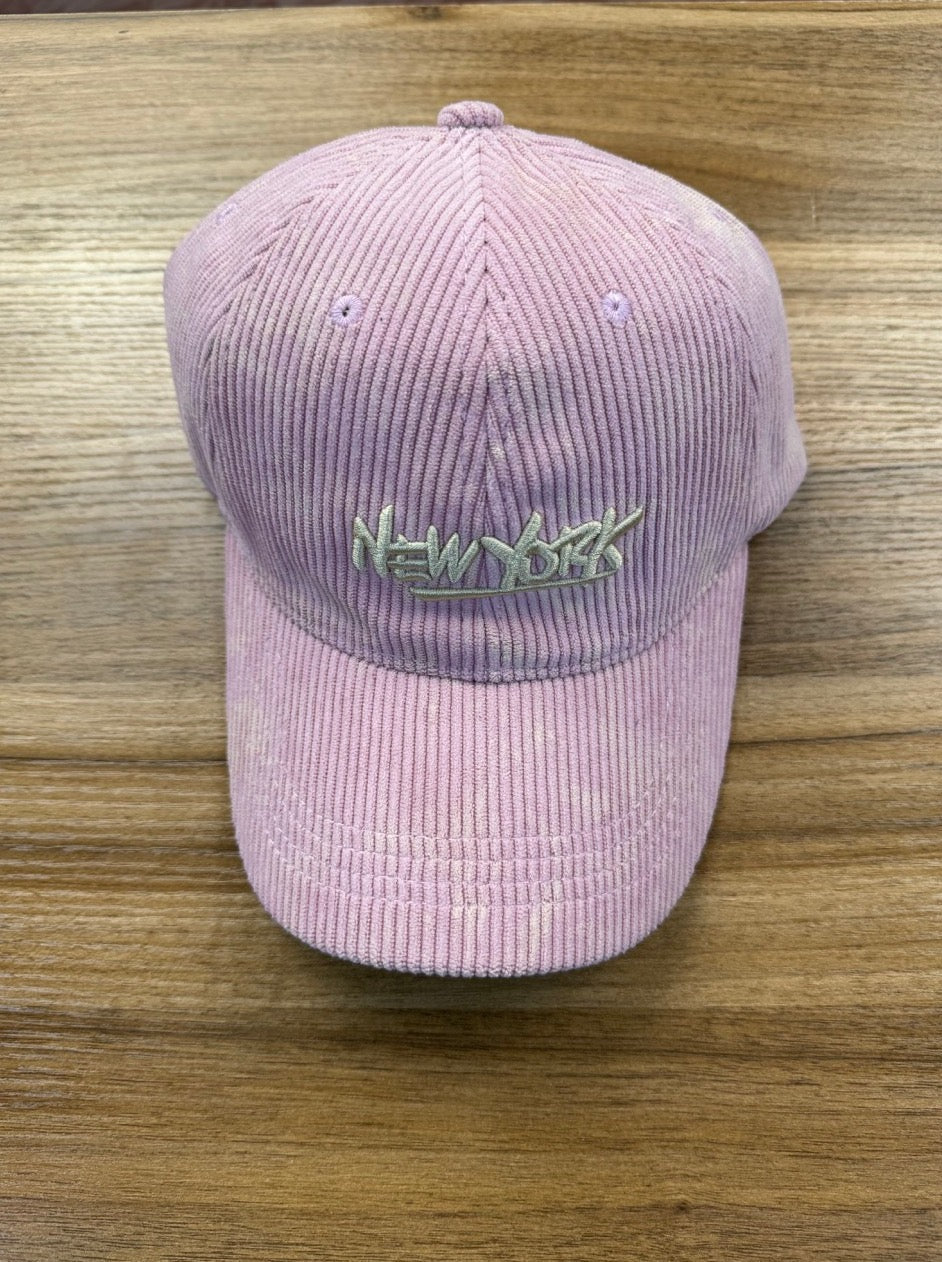 NEW YORK CORDUROY ACID WASH HAT