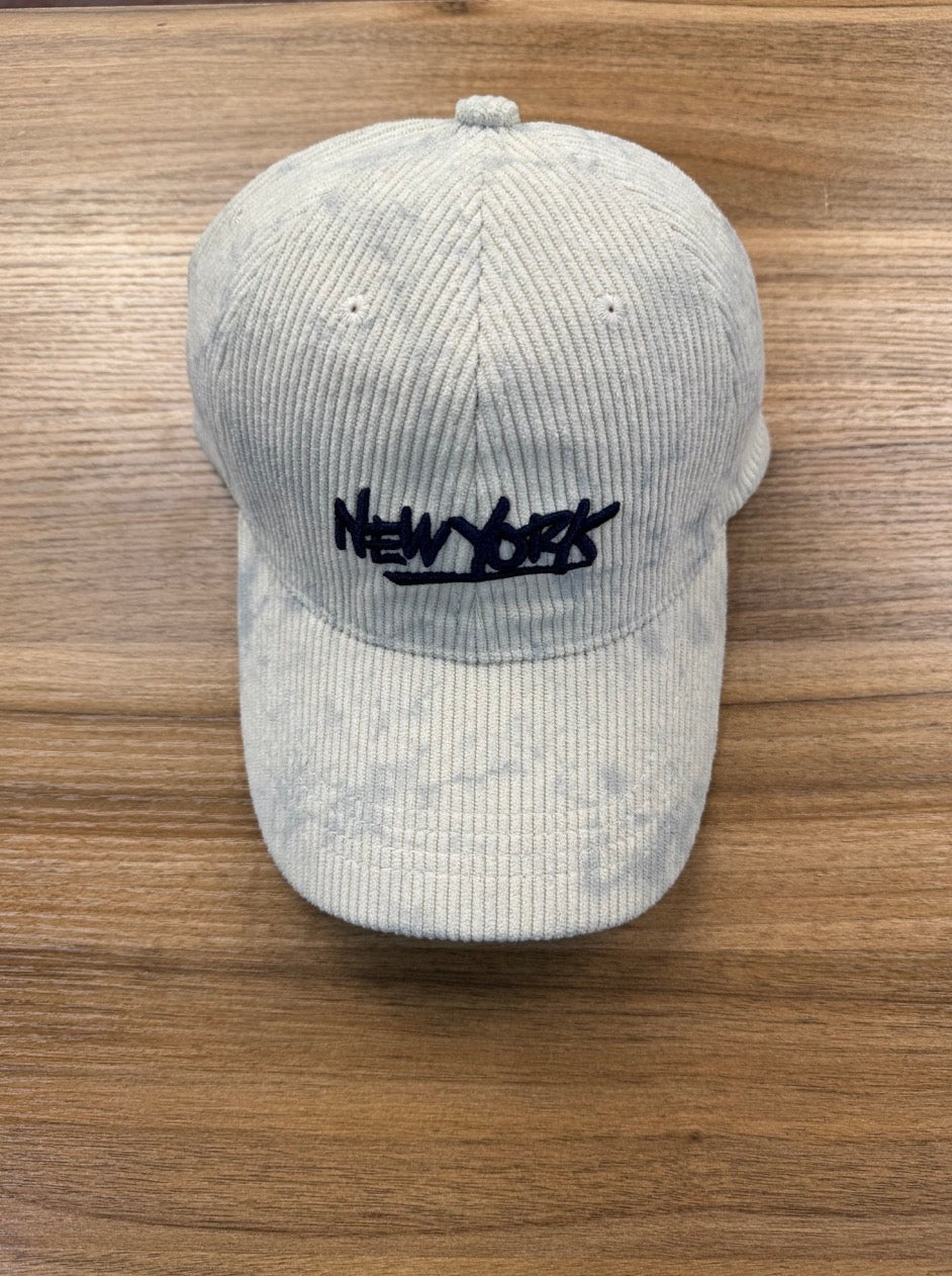 NEW YORK CORDUROY ACID WASH HAT