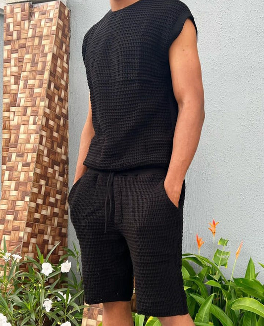 Eksi knit up and down wear in black