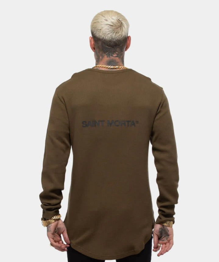 Saint icon waffle long sleeve t-shirt