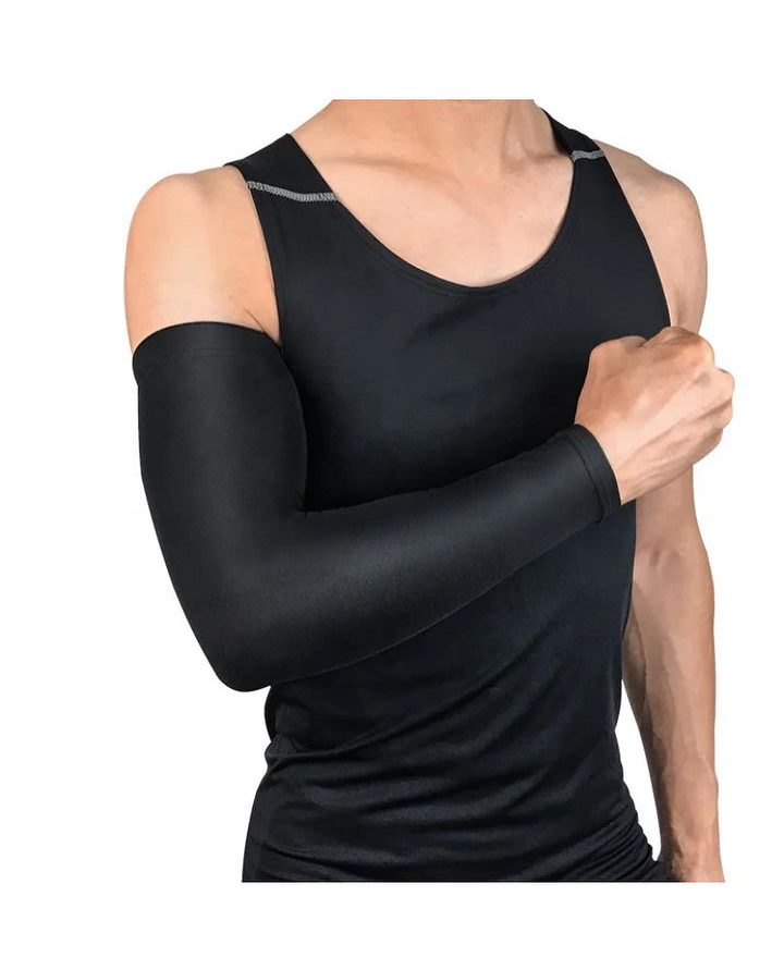 Sport protective arm sleeves compression black