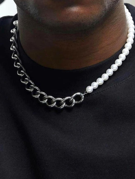2pcs/set men faux pearl Decor jewelry