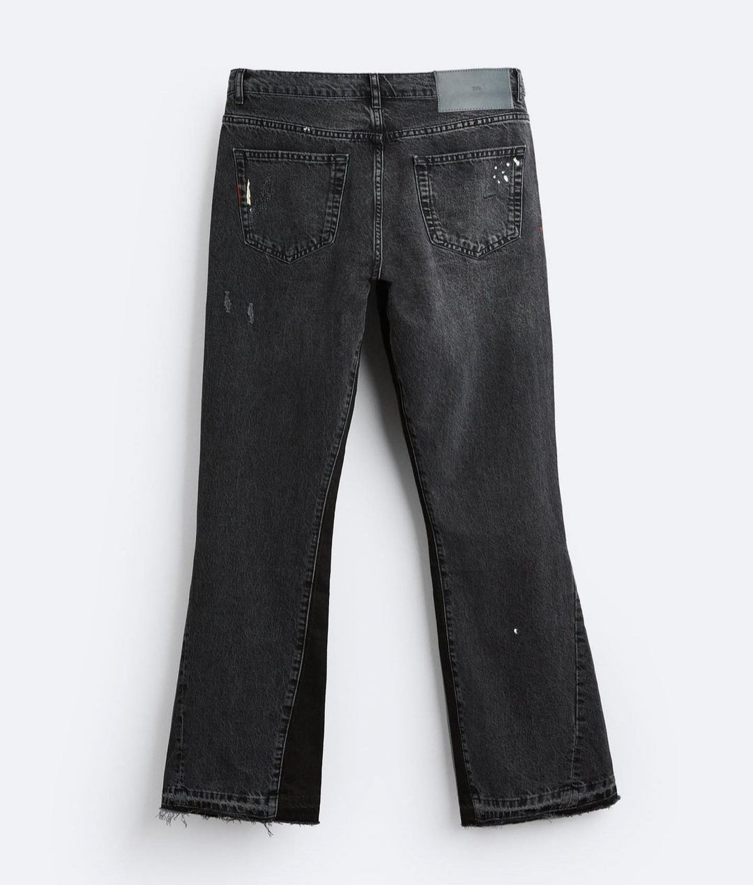 Zara flare fit paint splatter jeans Zedekenterprise