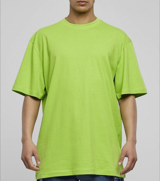 Urbsn classic plain tee in green oversized