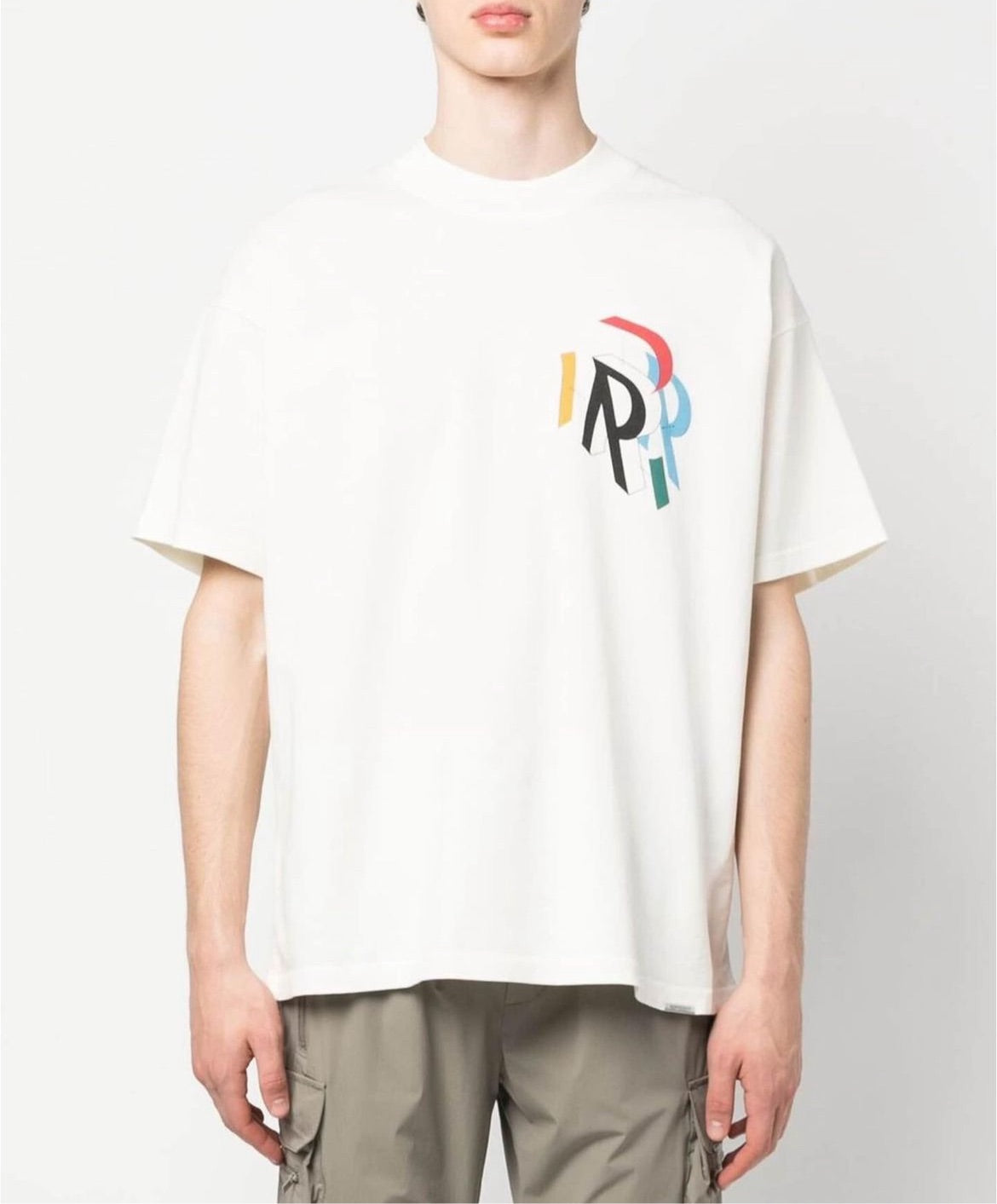Represent logo print tshirt in white