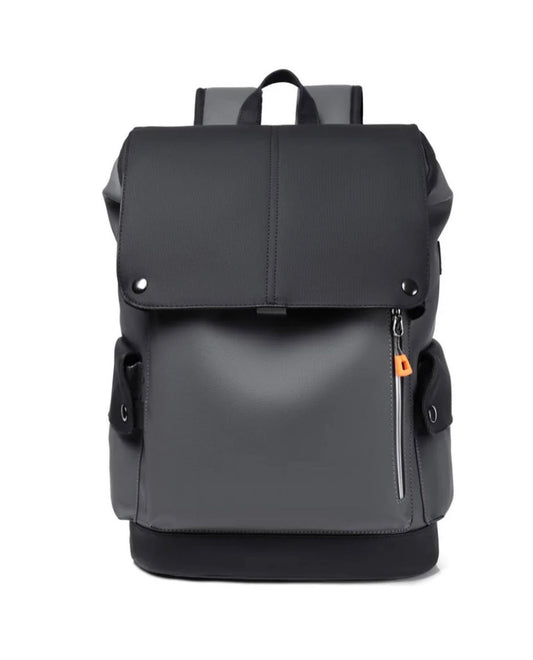 Waterproof rucksack backpack in black/grey