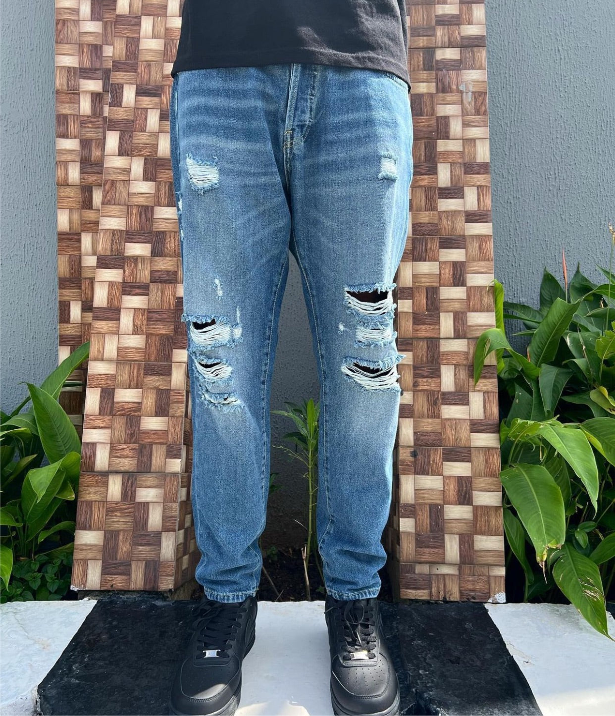GRJ denim ripped jeans
