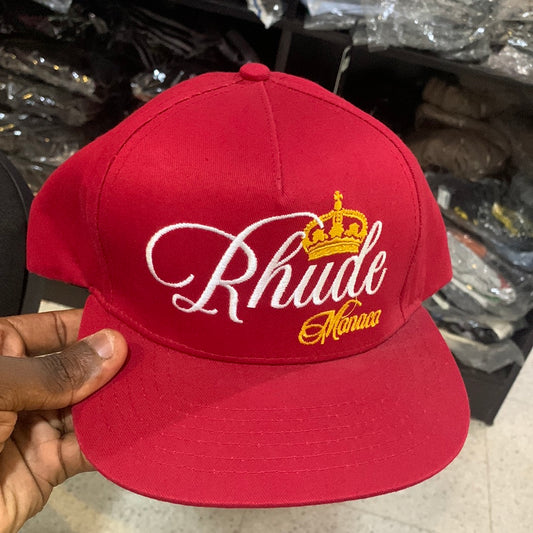RHUDE Adjustable snapback red with crown