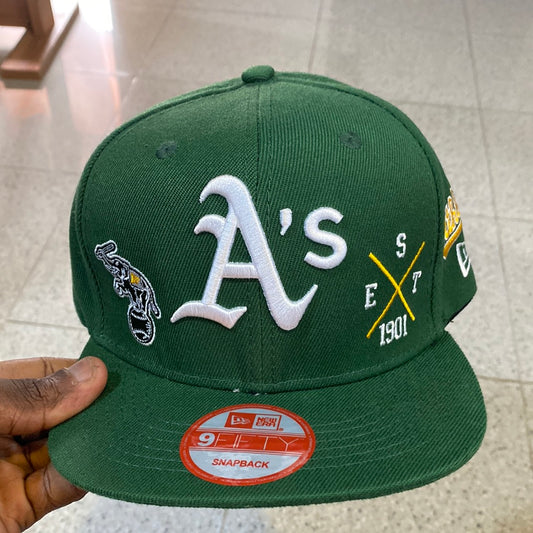 Represent A’s Cap in green