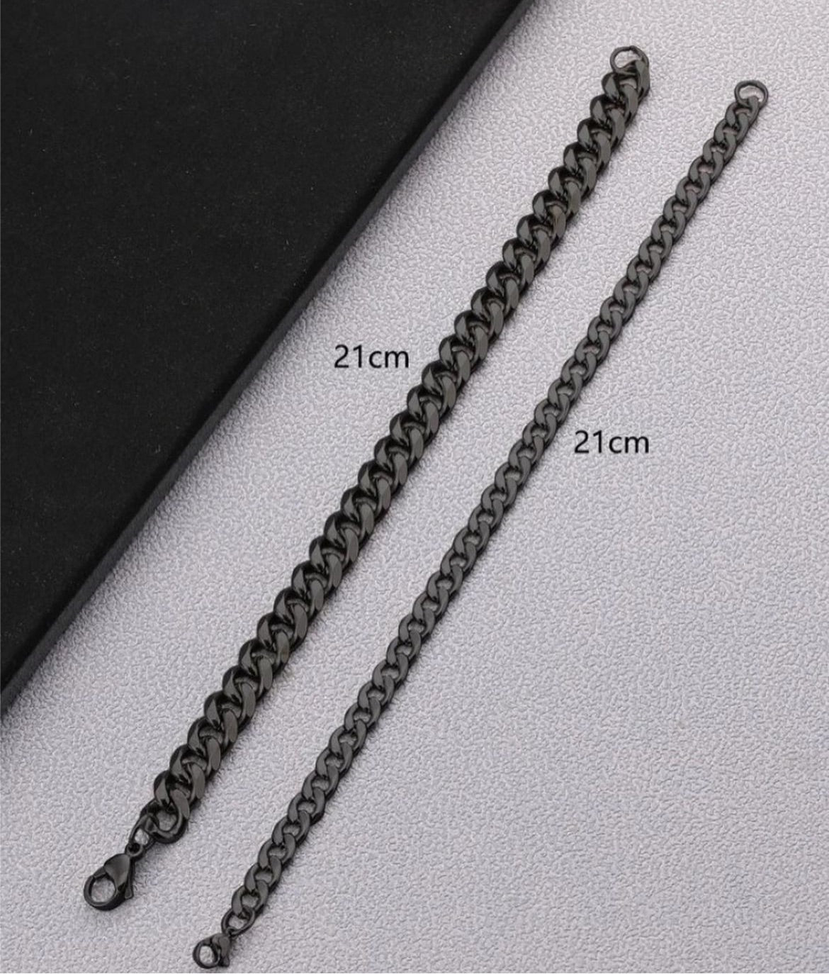 2pcs Men Minimalist Bracelet in black