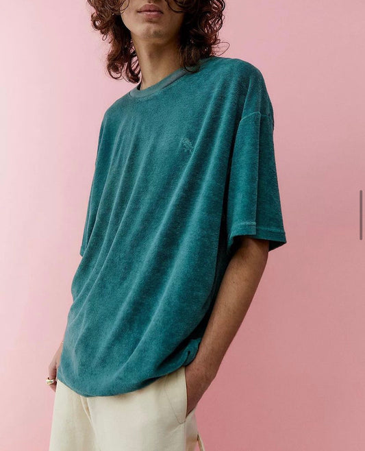 Urban Outfitters Nomad teal Recycled Towelling T-shirt