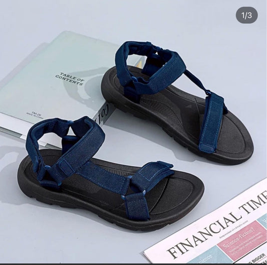 Summer men classic sandals in navy blue