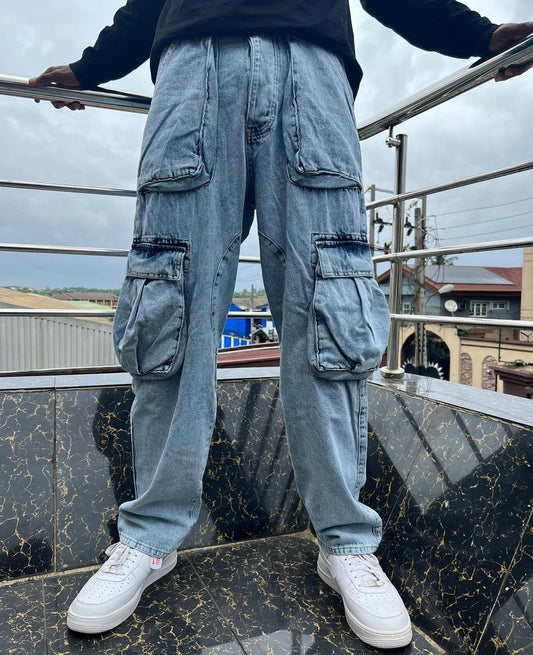 GRJ MAN denim cargo