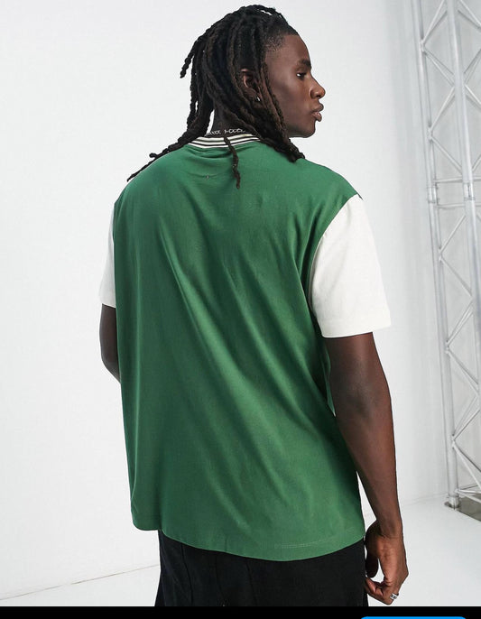 Relaxed t-shirt in green contrast