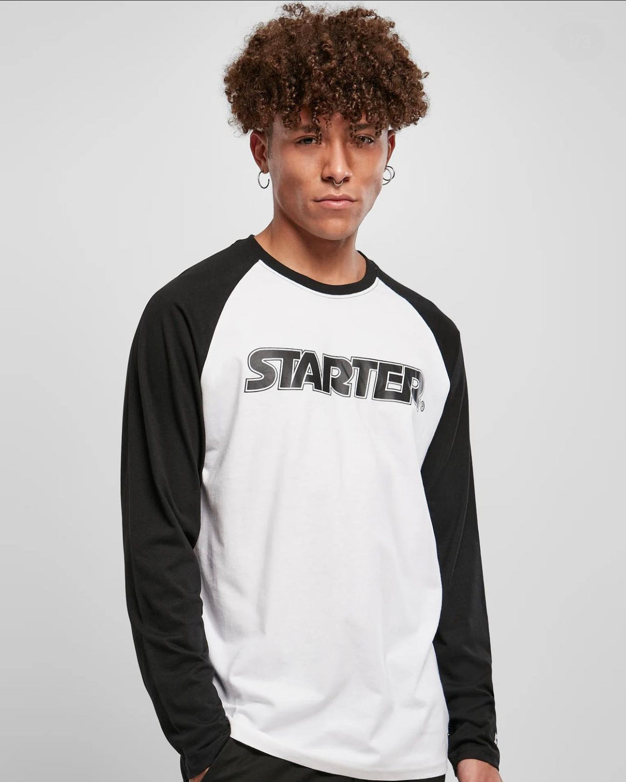 Starter Raglan Longsleeve T-shirt in Black