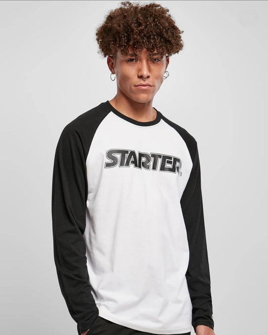 Starter Raglan Longsleeve T-shirt in Black