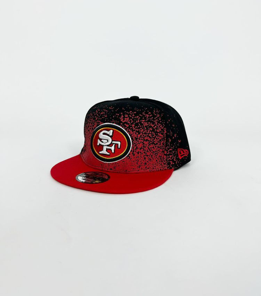 SF snapback in black with red dots