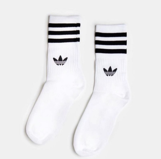 Adidas crew socks in white