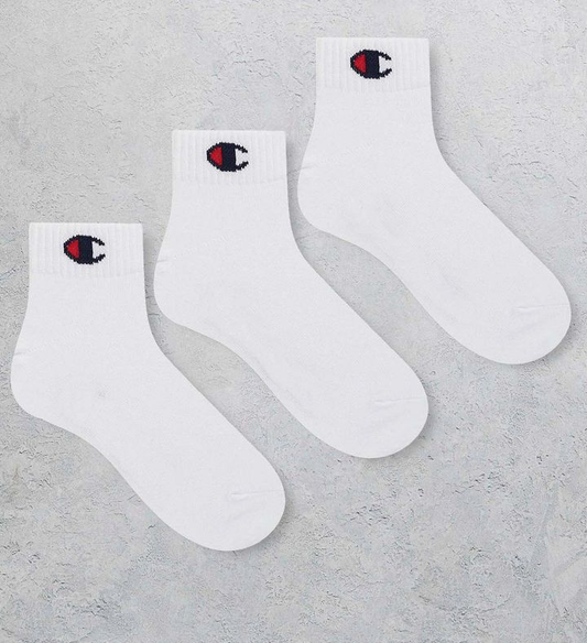 Champion 3 pack logo socks short