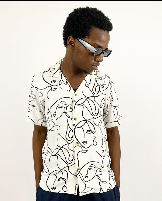 Zedek revere collar shirt