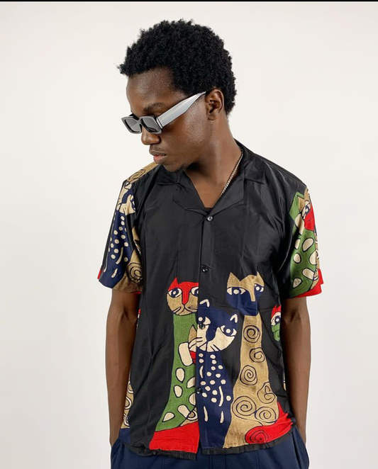 Zedek revere collar shirt