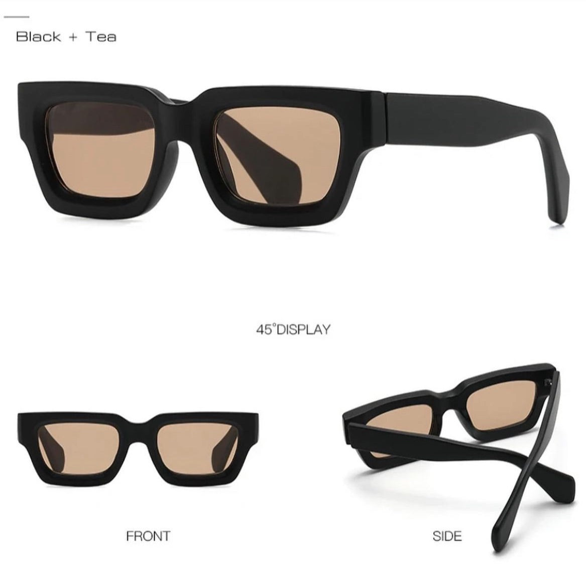 Vintage Men Trending Punk with matte black tea lens