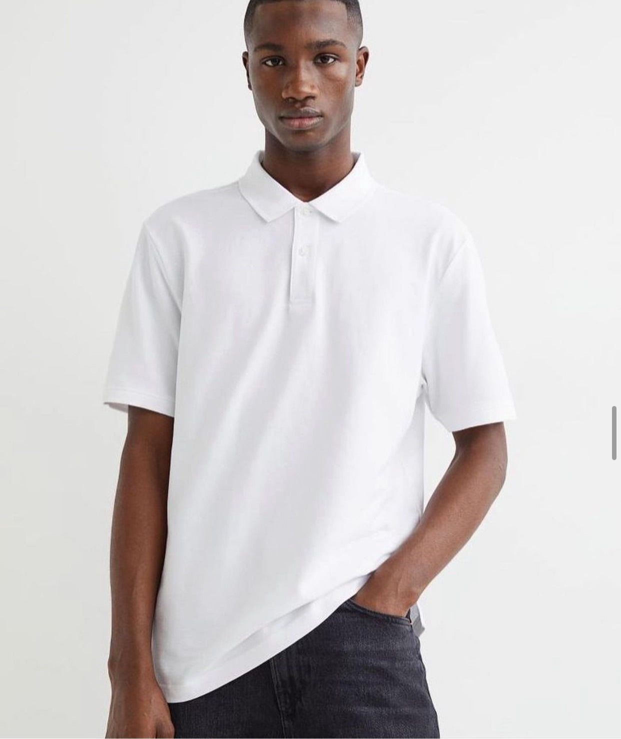 ID polo shirt in white