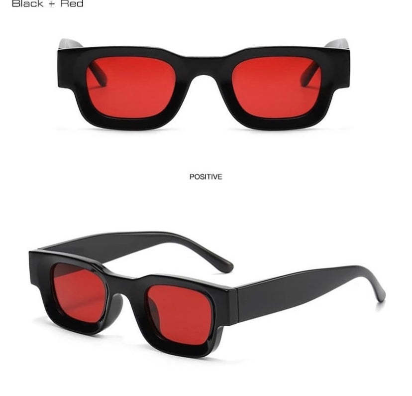 Retro punk sunglasses in red