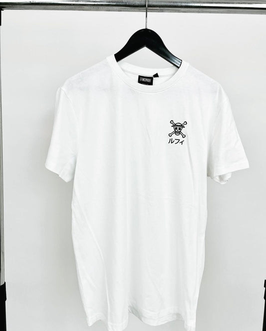 One piece embroidered logo t-shirt in white